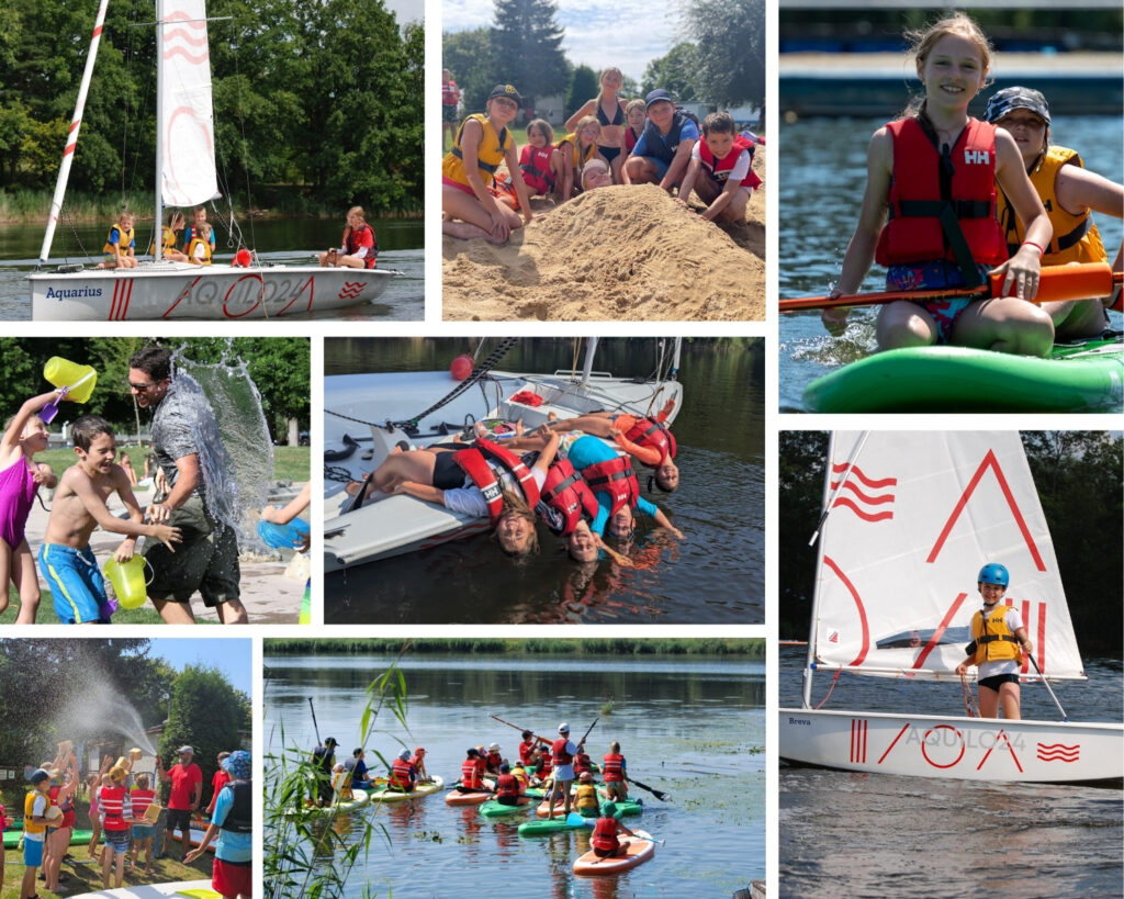 półkolonie żeglarskie wały aktywności na wodzie dzieci