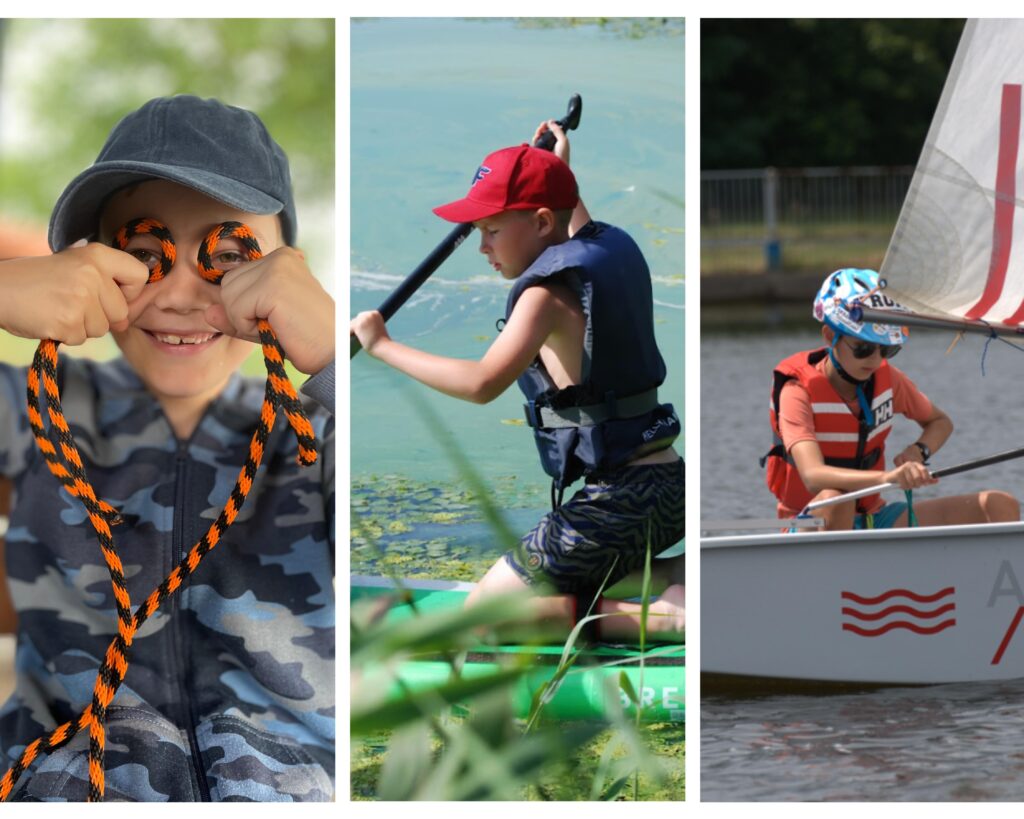 dzieci półkolonie Aquilo24 Wały deska SUP łódź Optimist węzły żeglarskie